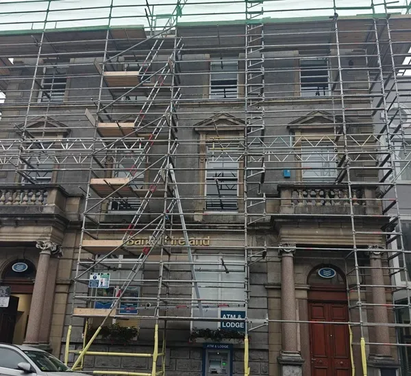 Gutter restoration, Bank of Ireland Sligo