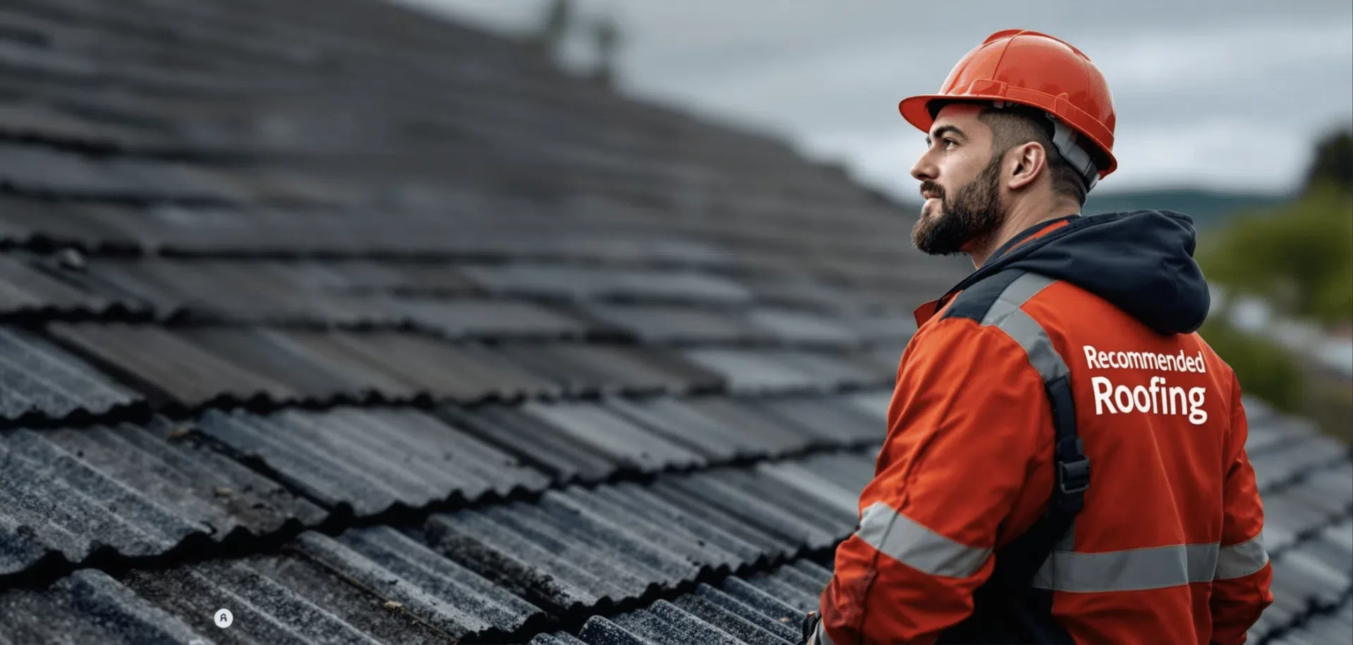 Recommended Roofing roofer on a roof in Munster